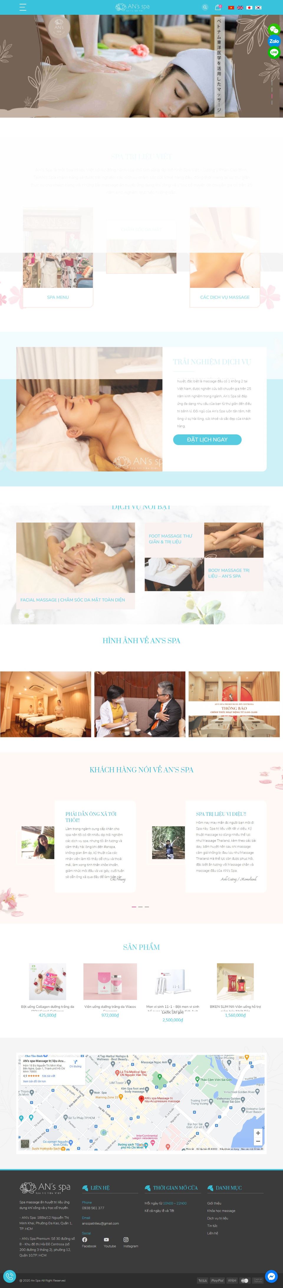 Thiết kế website AN's Spa